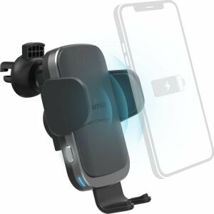Suport auto telefon Hama FC-10 Motion cu încărcare wireless, montare pe grila de ventilație și contur telefon - Incarcatoare auto