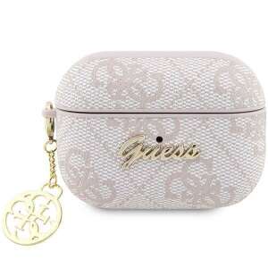 Калъф Guess AirPods Pro 2, розов, 4G Charm Collection, с ключодържател - Guess