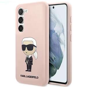Karl Lagerfeld Ikonik rosa Silikonhülle für Samsung Galaxy S23+ - Karl Lagerfeld Handyhüllen