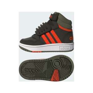 Hoops Mid 3.0 Ac I Adidas gyerek utcai cipő fekete/narancssárga 23-as méretű 73420793 Adidas Utcai - sport gyerekcipők