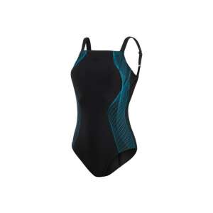 Crystallux Printed Speedo női úszódressz fekete/kék 38-as méretű 73420805 Női fürdőruhák