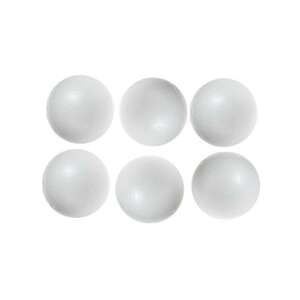 6 db 4,5 cm-es fehér hungarocell golyó kézműveskedéshez és dekorációhoz - Luna