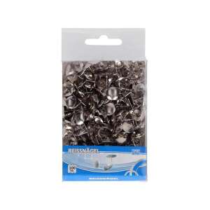 100 darabos fém rajzszög szett, ezüst színben, irodai, iskolai és otthoni használatra - Rajzszög