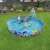 Bestway 244cm inflatable kids pool with dolphin and fish design, kids playing in the pool