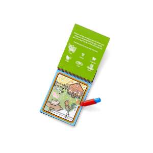 Melissa & Doug On the Go Water-Reveal Pad, Farm témájú színező füzet újratölthető vizes tollal - Melissa & Doug