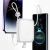 Joyroom Cutie Series power bank charging two phones simultaneously, white