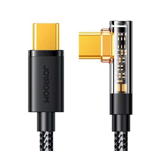 Joyroom USB-C - USB-C kábel 90 fokos csatlakozóval a gyors töltéshez