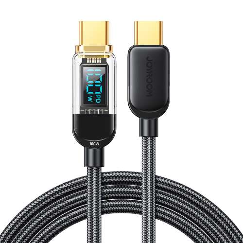 Joyroom S-CC100A4 Kabel USB-C do USB-C 100W do szybkiego ładowania z przesyłem danych, czarny, 1,2 m