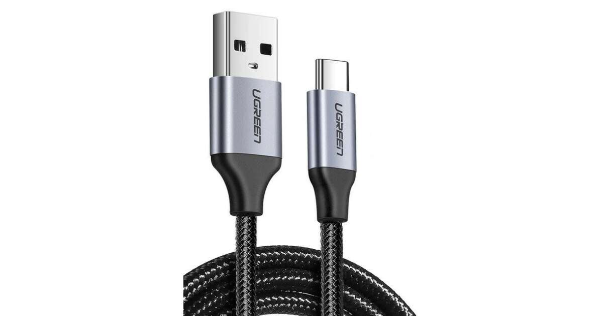 Ugreen kábel USB kábel - USB Type C gyorstöltő 3.0 3A 0.5m szürke (60125) 73438110
