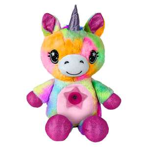 Plüss éjszakai fény, világít a sötétben, projektoros csillagok, varázslatos rózsaszín és lila