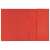 Leitz Recycle A4 red 3-pocket folder, open, showing pockets