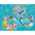 Bestway penguin inflatable ring for kids, 51 cm diameter, colorful design with penguins and tropical motifs, in use in a swimming pool