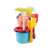 7-częściowy kolorowy zestaw do piaskownicy z wiaderkiem, łopatką, wałkiem, żyrafą, żółwiem, rybą i formą ośmiornicy