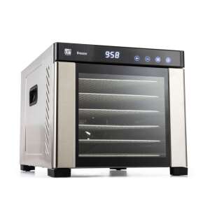 G21 Breezer Gyümölcsaszaló, Rozsdamentes Acél, 6 Tálca, Digitális Időzítő és Hőmérséklet-szabályozás - Aszaló