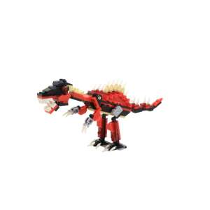 Stavebné kocky Wange Stegosaurus, červené a čierne - Plastové stavebnice