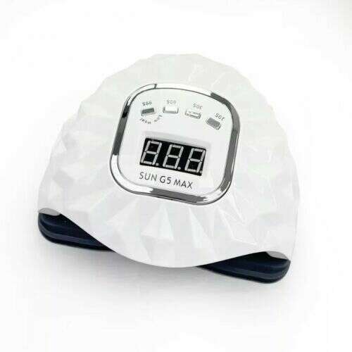 Професионална LED/UV лампа за нокти SUN G5 Max с таймер, цифров дисплей и 45 LED крушки