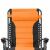 Close-up of Delux Zero Gravity Chair, orange, headrest detail