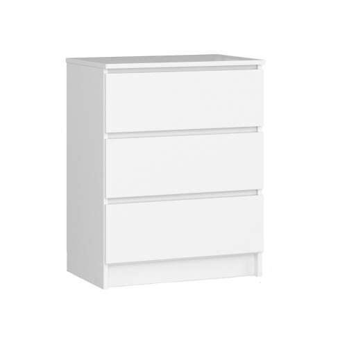 Komoda Timeless Tools s 3 zásuvkami, biela, 60x77x40 cm