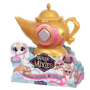 Magic Mixies Genie Lamp packaging, pink Genie Mixie, interactive plush toy, light and sound effects, 60+ reactions - Figure