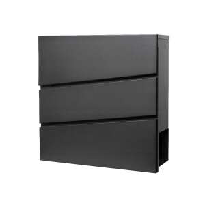 Moderne anthrazitgraue Briefkasten, 37x37x10,5 cm - Briefkästen