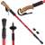 Roter Nordic Walking Stock mit Korkgriff, Marke Energia, zeigt Details des Stocks