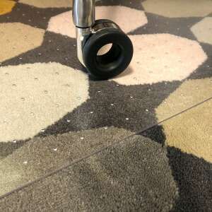 FloorMet Prémium szőnyeg székalátét, átlátszó, 1200 x 1000 x 2 mm, védi a szőnyeget a székkerekek károsodásától - Irodai székalátét