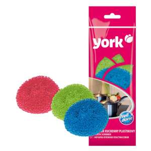 York Kunststoff Scheuerschwamm Set, 3er Pack, zum Geschirrspülen - Abwaschschwämme