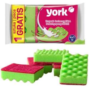 York Wave Scheuerschwämme, 5er-Pack. Robuste Küchenreinigungsschwämme mit gewellter Textur für effektives Schrubben. - Abwaschschwämme