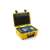 B&W koffer4000 yellow hard case for DJI Mavic Air 2 + Smart Controller drone, open, showing interior with foam cutouts for drone, controller, batteries, and accessories