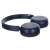 JVC HA-S36W blue wireless headphones with microphone, side view
