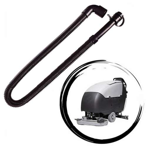 Nilfisk BA/BR 651 / 751 / 752 dirty water drain hose, black, 1800mm long, with end cap