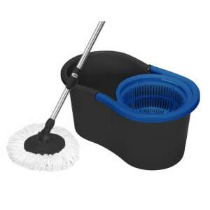 Set mop rotativ AZUR YORK CLEAN HOUSE cu mâner telescopic, găleată și cap de mop din microfibră - Felmosó