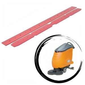 Taski Swingo 450, 455, 750, 755, 760, 855 tisztító géphez való gumi lapát, vörös gumi, 710mm x 55mm, 2 db-os csomag - Taski