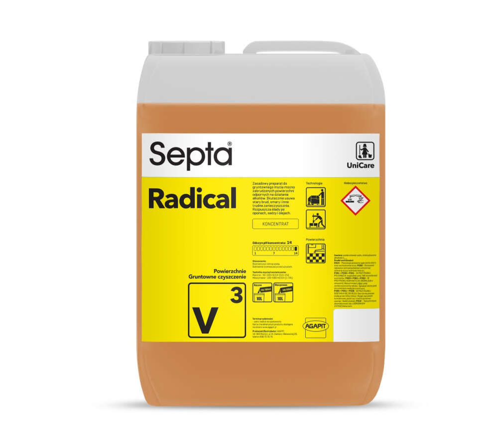 Agent de curatare pentru suprafete foarte murdare SEPTA RADICAL V3 10L