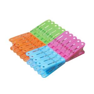20 pack of colorful plastic clothespins, perfect for hanging laundry, clothes, towels, and more - YORK
