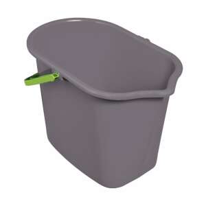 10 liter grey plastic bucket with handle, YORK CLEAN HOUSE - Household Bucket & Bowl