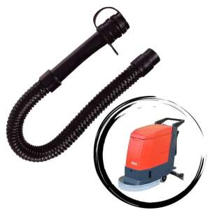 HAKO E/B 430, 450, 530 cleaning machine clean and dirty water drain hose, 900mm long, 38mm diameter, with end cap - Cleaning machine accessory