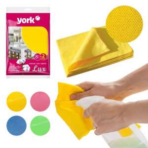 YORK LUX Cotton Cleaning Cloths, 8+2 Free, Multi-Purpose Cleaning Cloths for Kitchen, Bathroom, and Car - YORK Household wipes