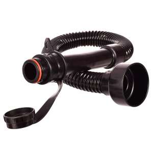 Hako Scrubmaster B 75 R dirty water drain hose, black, 770mm long, close-up - Cleaning machine accessory