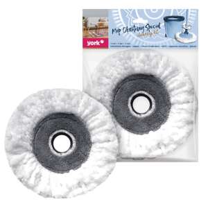 York Rotary Mop Special Cleaning Kit, 2 microfiber mop heads for rotating mops - Mop head