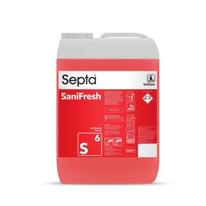 Septa SaniFresh S6 10L, professional bathroom cleaner, removes limescale, soap deposits, rust and other stains, neutralizes odors, 10 liter bottle - Cleaning