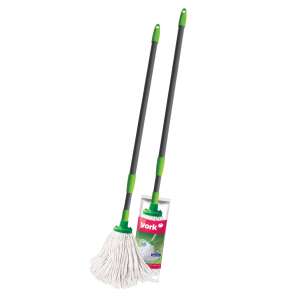 York cotton mop head with telescopic handle, 150 cm - Mop head