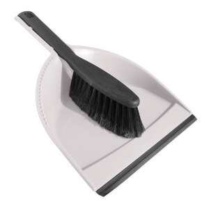 YORK ECO mini dustpan and brush set, grey, black handle - YORK