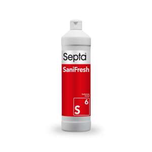 Septa SaniFresh S6 1L Szaniter tisztító, eltávolítja a vízkő, szappanlerakódások, rozsda és egyéb szennyeződések által okozott foltokat, frissíti és semlegesíti a nem kívánt szagokat, professzionális használatra - Septa