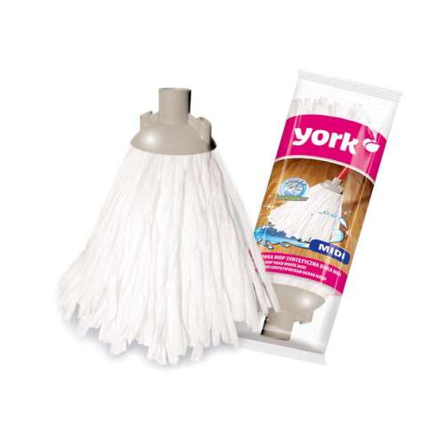 York MIDI Synthetischer Moppkopf, Weiß, 1 Stück