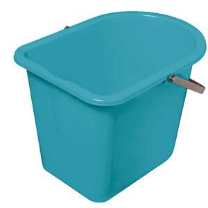 14 liter turquoise plastic bucket with handle, YORK Clean House - Household Bucket & Bowl