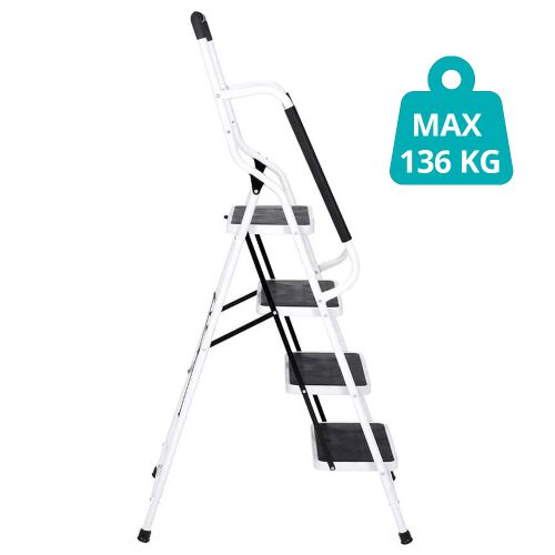 Timeless Tools 4-step ladder with removable handrail, lightweight and sturdy