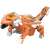 Set de blocuri de construcție QMAN 41105 6 în 1 Tyrannosaurus Warlord, dinozaur portocaliu