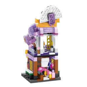 Set de blocuri de construcție QMAN Keeppley City Corner Magazin cu evantai, asamblat, 291 de piese - Jocuri creative și de construcție