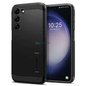 Spigen TOUGH ARMOR čierny obal pre Samsung Galaxy S23+ PLUS, telefón v obale, predný a zadný pohľad - Spigen